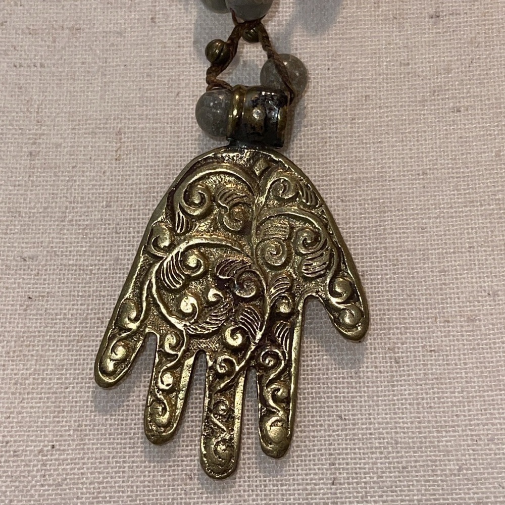 Hand of God Beaded Necklace 38” Total length - Picture 8 of 16